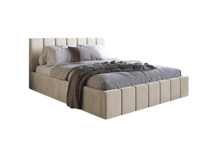 Polsterbett PAROS I Samt – modernes Boxspringbett