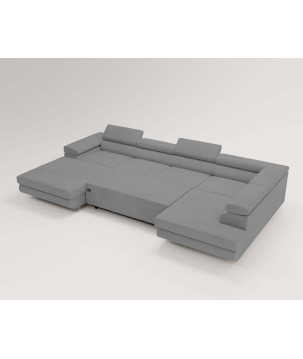 U Sofa mit Schlaffunktion VENUS U - Ecksofa mit Bettkasten | Modernes Eckcouch U-Form