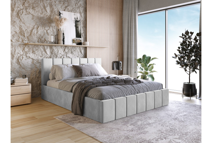 Polsterbett PAROS I Samt – modernes Boxspringbett