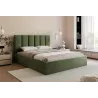 Polsterbett PAROS II Samt modernes Doppelbett 140x200 160x200