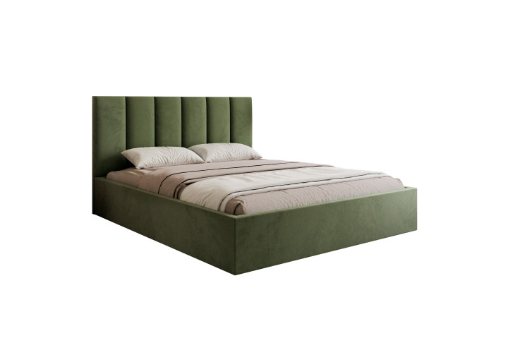 Polsterbett PAROS II Samt modernes Doppelbett 140x200 160x200