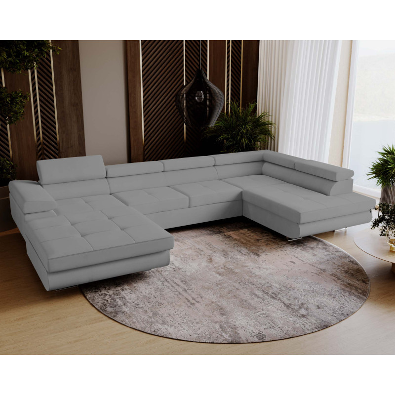 U Sofa mit Schlaffunktion VENUS U - Ecksofa mit Bettkasten | Modernes Eckcouch U-Form