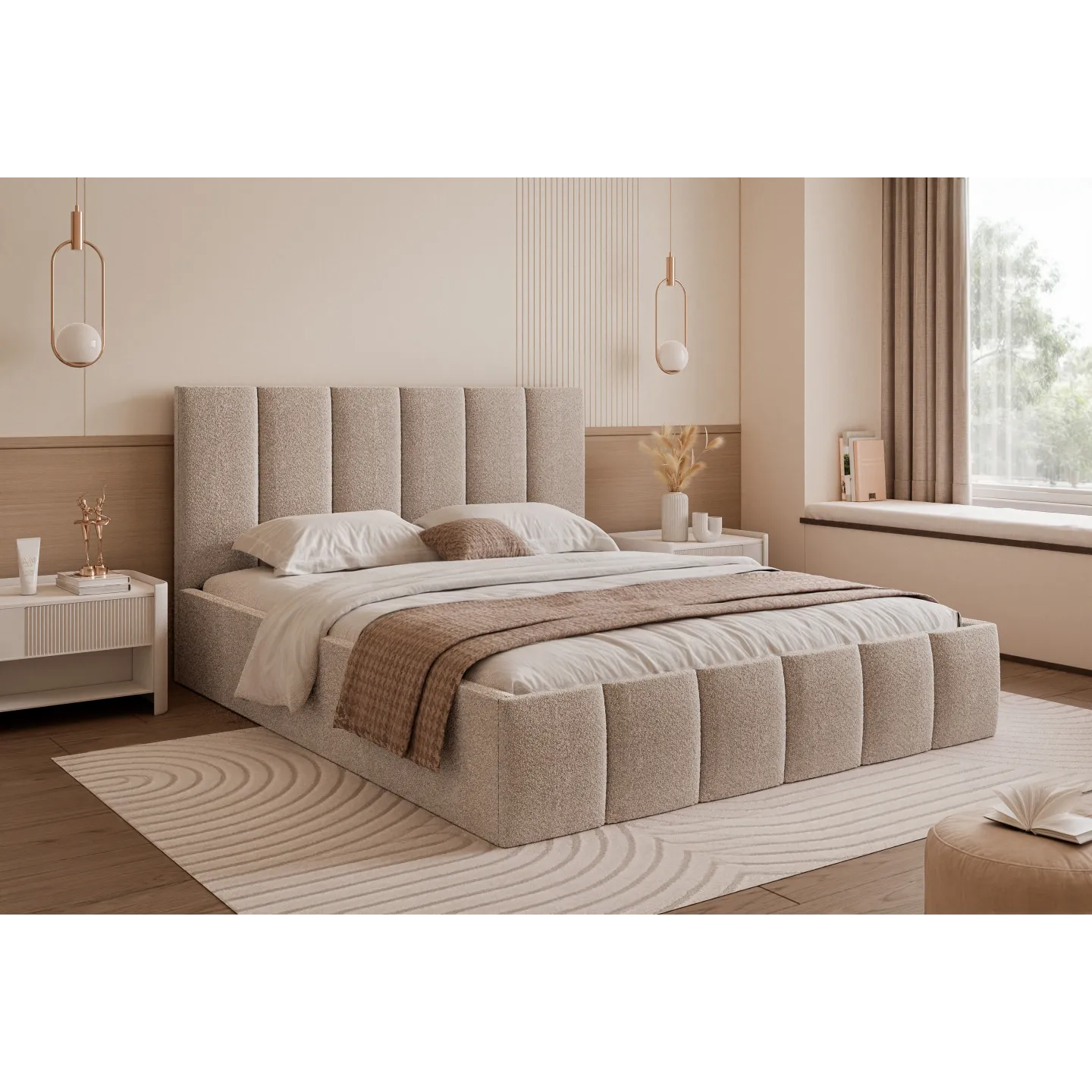 Luxus Polsterbett PAROS V Doppelbett 180x200