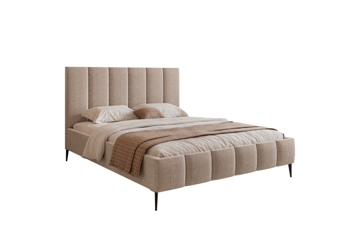 Polsterbett PAROS V Design Doppelbett mit hohen Füßen