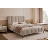 Polsterbett PAROS V Design Doppelbett mit hohen Füßen