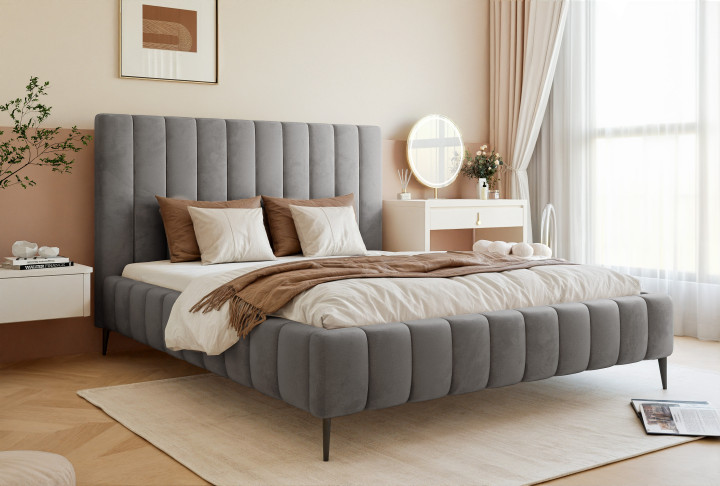 Polsterbett PAROS VI Design-Doppelbett mit Bettkasten
