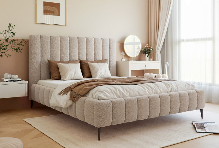 Polsterbett PAROS VI Design-Doppelbett mit Bettkasten