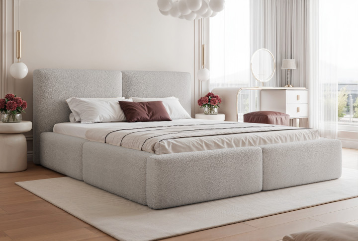 Polsterbett OTTO modernes Design Bett in Bouclé-Optik