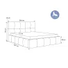 Polsterbett Bouclé CALME – Design Bett 180x200, 160x200
