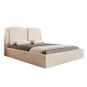 Polsterbett Marmaris | Samt Bett 140x200 bis 200x200 | Beige & Grau
