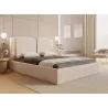 Polsterbett Marmaris | Samt Bett 140x200 bis 200x200 | Beige & Grau