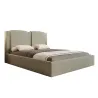 Polsterbett Marmaris | Samt Bett 140x200 bis 200x200 | Beige & Grau