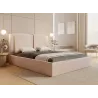 Polsterbett Marmaris | Samt Bett 140x200 bis 200x200 | Beige & Grau