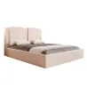 Polsterbett Marmaris | Samt Bett 140x200 bis 200x200 | Beige & Grau