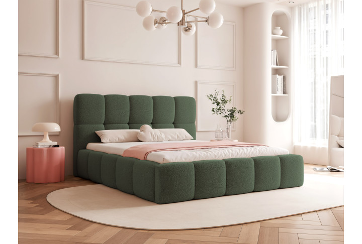 Polsterbett Bouclé CALME – Design Bett 180x200, 160x200