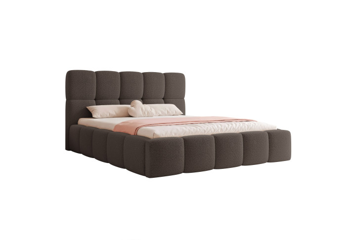Polsterbett Bouclé CALME – Design Bett 180x200, 160x200