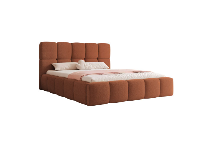 Polsterbett Bouclé CALME – Design Bett 180x200, 160x200
