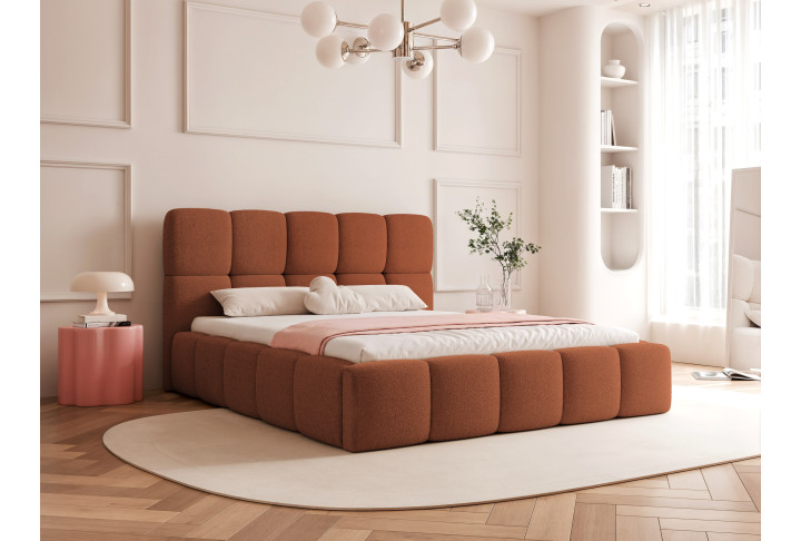 Polsterbett Bouclé CALME – Design Bett 180x200, 160x200