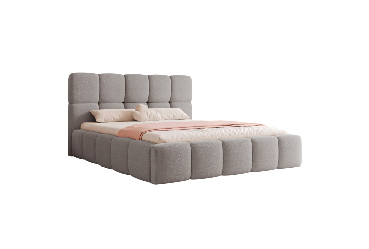 Polsterbett Bouclé CALME – Design Bett 180x200, 160x200