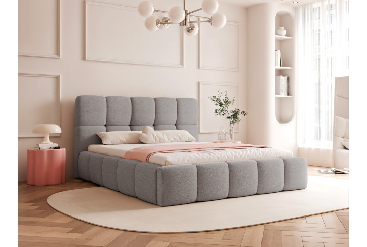 Polsterbett Bouclé CALME – Design Bett 180x200, 160x200