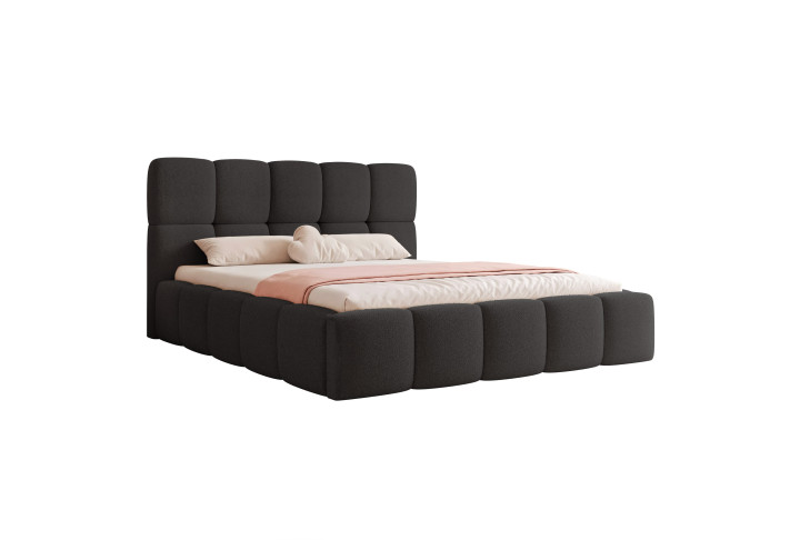Polsterbett Bouclé CALME – Design Bett 180x200, 160x200