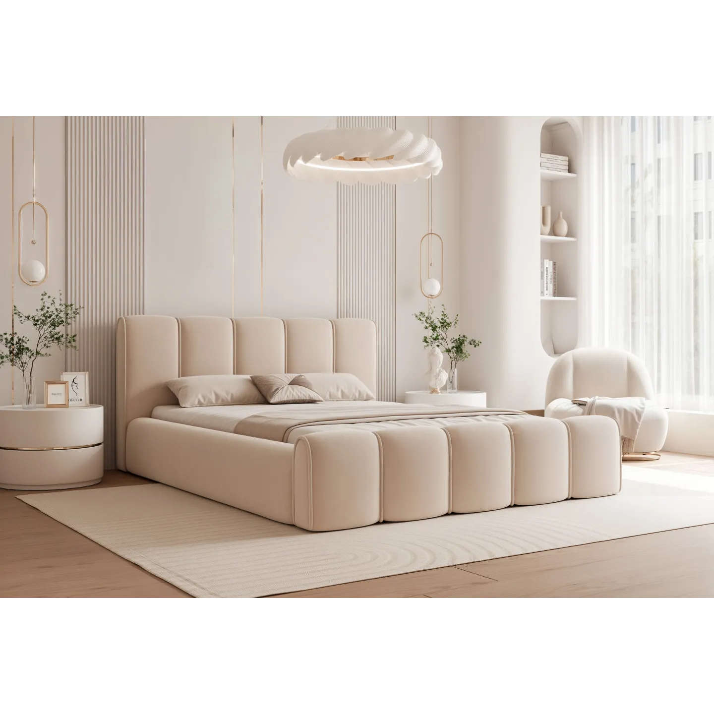 Polsterbett mit Bettkasten LEWIS | Design Doppelbett mit Stauraum