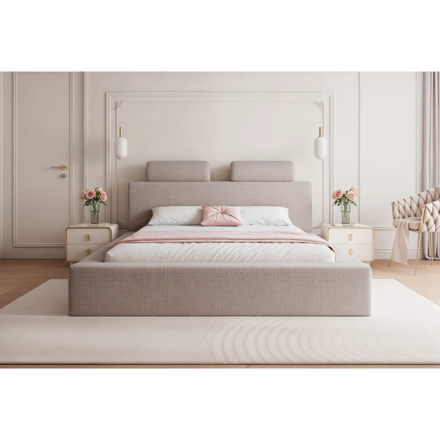 Polsterbett mit Bettkasten RULLO – Design Doppelbett