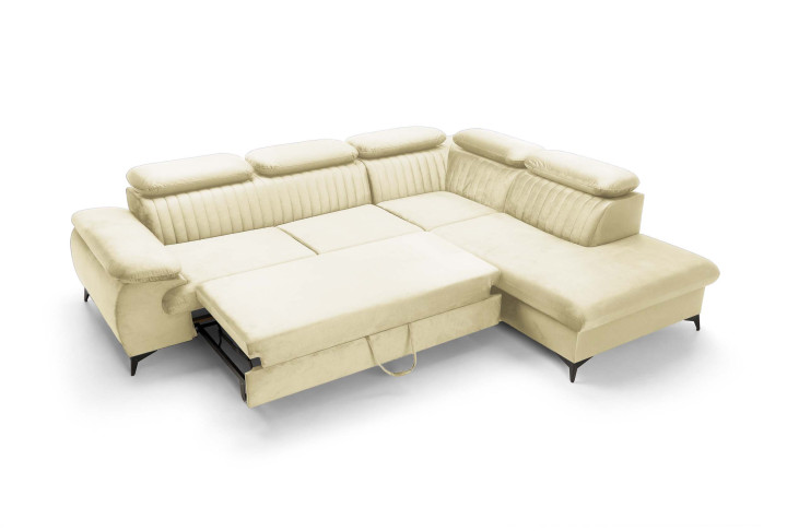 Ecksofa Ving – modernes Ecksofa mit Schlaffunktion und Stauraum