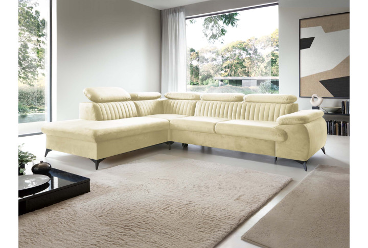 Ecksofa Ving – modernes Ecksofa mit Schlaffunktion und Stauraum