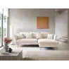 Ecksofa LUNA Cord Beige mit Schlaffunktion | Goldstoff24