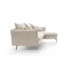 Ecksofa LUNA Cord Beige mit Schlaffunktion | Goldstoff24