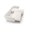Ecksofa LUNA Cord Beige mit Schlaffunktion | Goldstoff24