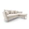 Ecksofa LUNA Cord Beige mit Schlaffunktion | Goldstoff24