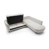 Ecksofa L-Form AURORA Beige mit Schlaffunktion & Bettkasten