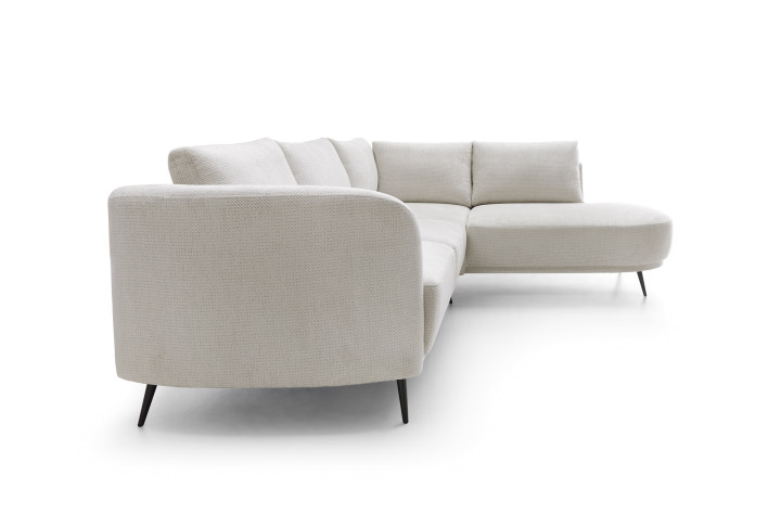 Ecksofa L-Form AURORA Beige mit Schlaffunktion & Bettkasten