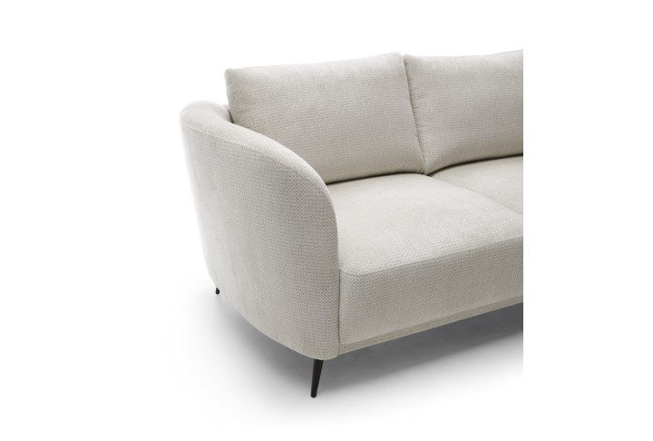 Ecksofa L-Form AURORA Beige mit Schlaffunktion & Bettkasten