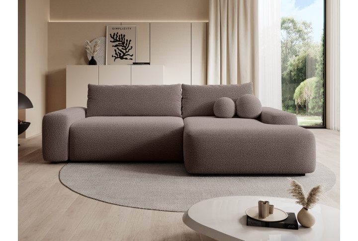 Ecksofa POOL mit Schlaffunktion & Bettkasten | L-Form
