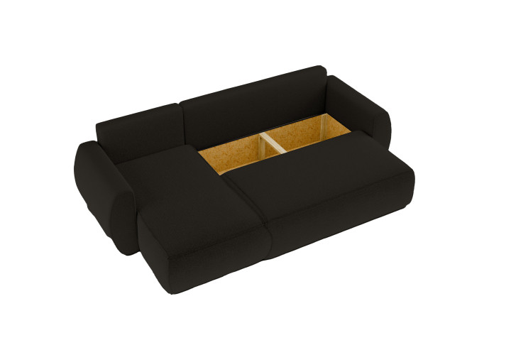 Ecksofa mit Schlaffunktion BERLIN, L-Form Bouclé