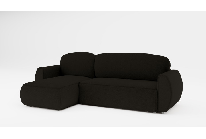 Ecksofa mit Schlaffunktion BERLIN, L-Form Bouclé