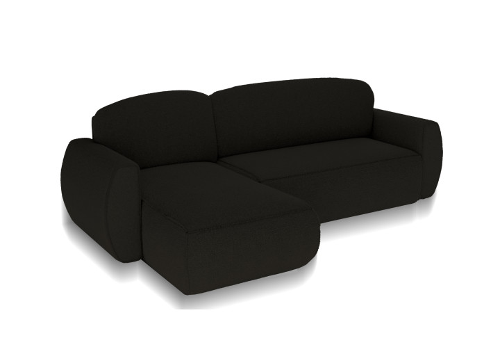 Ecksofa mit Schlaffunktion BERLIN, L-Form Bouclé