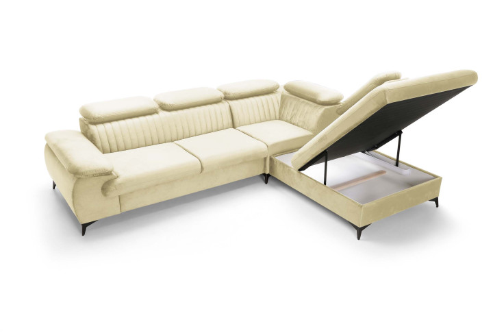 Ecksofa Ving – modernes Ecksofa mit Schlaffunktion und Stauraum