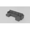 Cord-Ecksofa FIGO U-Form mit Schlaffunktion
