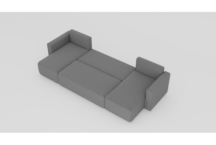 Cord-Ecksofa FIGO U-Form mit Schlaffunktion