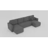 Cord-Ecksofa FIGO U-Form mit Schlaffunktion