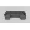 Cord-Ecksofa FIGO U-Form mit Schlaffunktion