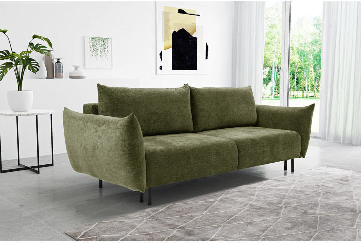 Schlafsofa ADEL mit Bettkasten – 3-Sitzer | goldstoff24