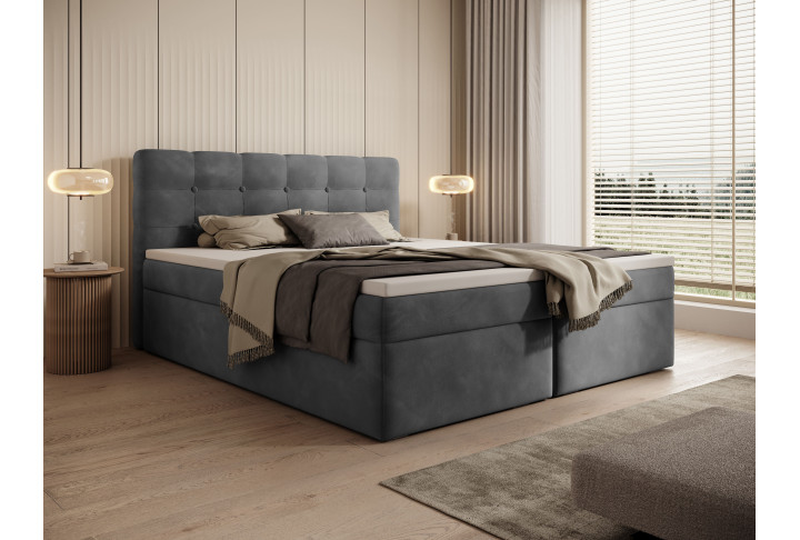 Boxspringbett FADO mit Bettkasten & Matratze | goldstoff24
