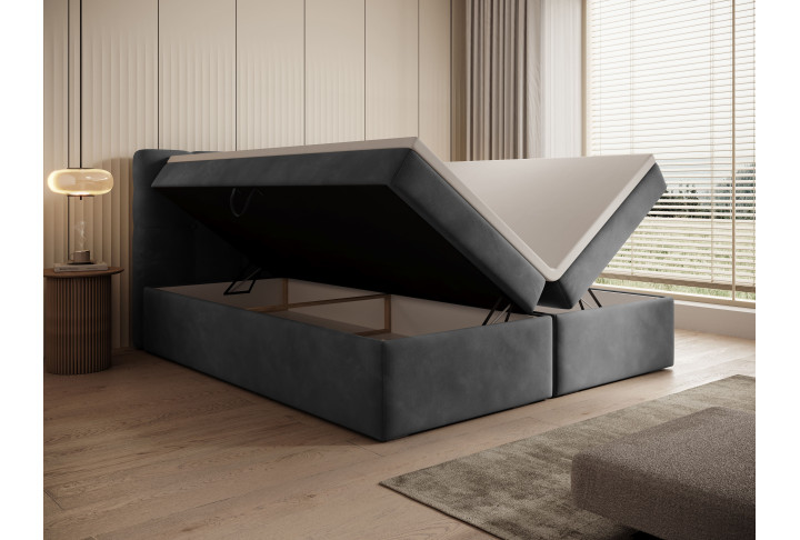 Boxspringbett FADO mit Bettkasten & Matratze | goldstoff24
