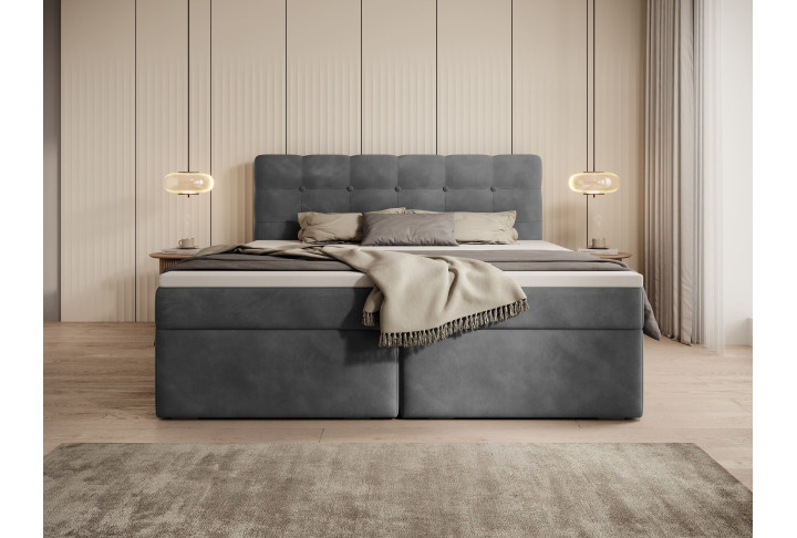 Boxspringbett FADO mit Bettkasten & Matratze | goldstoff24