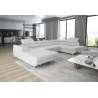 Schlafsofa mit Bettkasten GRENADA Cord U-Form | Goldstoff24